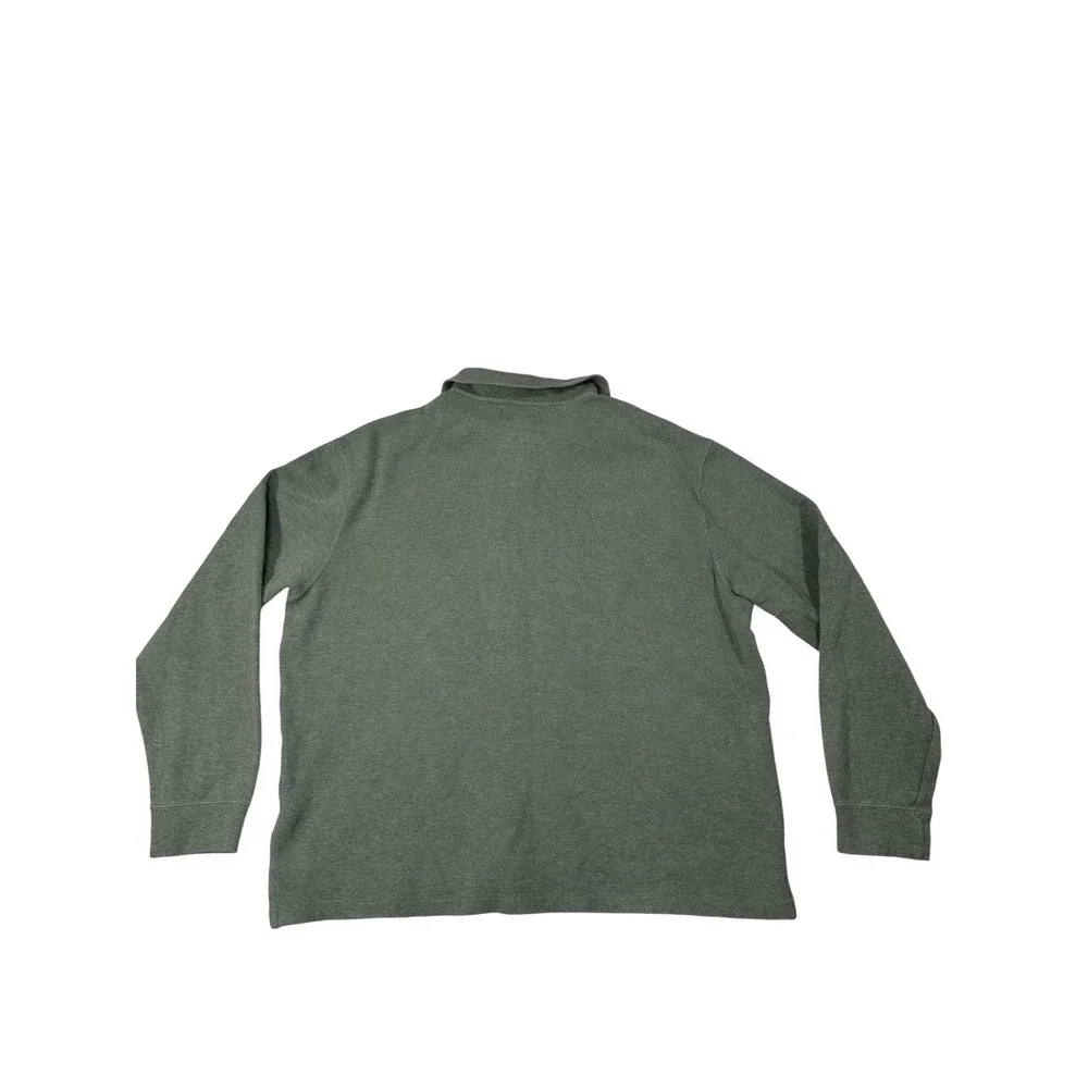 Polo Ralph‎ Lauren Mens Large Sage Green Quarter Zip Cotton Pullover Sweater L